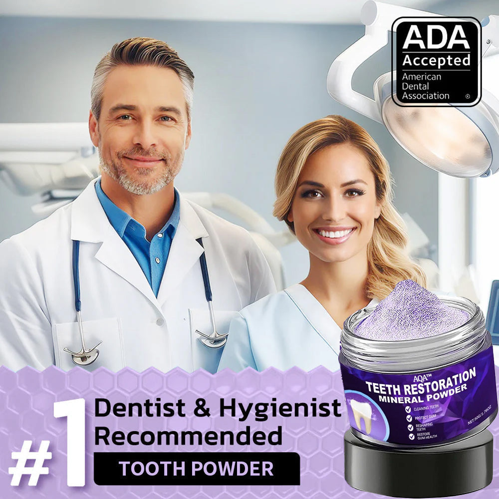 AQA™ Poudre minérale réparatrice dentaire 🦷 (approuvée par l’ADA)